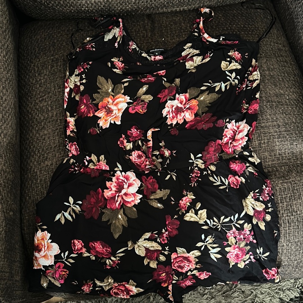 Womens Floral Short Romper